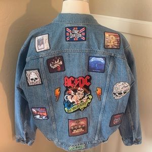 1980s heavy metal rock band jacket Metallica Megadeth AC/DC Black Sabbath